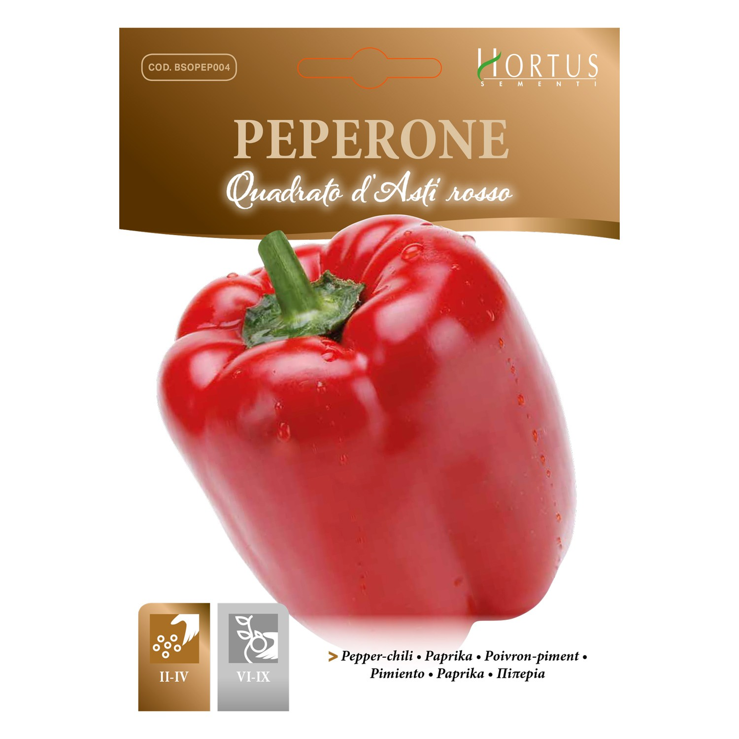 Hortus Peperone Capsicum Red Peppers 1gm