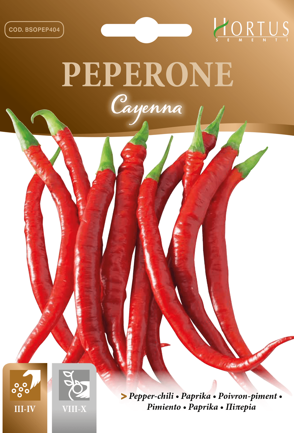 Hortus Peperone Cayenna Peppers 1gm